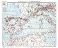 LUFTKRIEG - Luft-Navigationskarte: Westliches Mittelmeer 1941 (Plano)