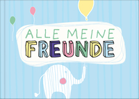 Alle meine Freunde | Hochwertiges Freundebuch für Mädchen und Jungen zum Ausfüllen und Ausmalen im DIN A5-Format