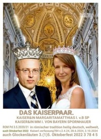 DAS KAISERPAAR MARGARITAMATTHIAS I. v.B SP VON BAYERN SPORNHAUER