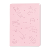 Terminplaner Lederlook 2027 Rosa