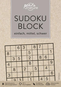 Sudoku-Block: einfach, mittel, schwer. 192 Sudokus in 3 Schwierigkeitsstufen