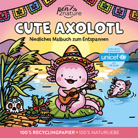 Cute Axolotl I Ausmalbuch für Erwachsene