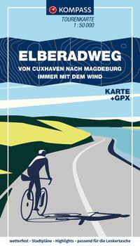 KOMPASS Fahrrad-Tourenkarte Elberadweg von Cuxhaven nach Magdeburg 1:50.000