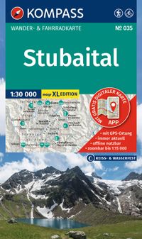 KOMPASS Wanderkarte 035 Stubaital 1:30.000