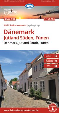 BVA ADFC Radtourenkarte Dänemark, Jütland Süden, Fünen/Denmark, Jutland South, Funen 1:150.000