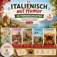Italienisch mit Humor: 50 Tiergeschichten A1-A2 (+ 5 Audio-CDs)